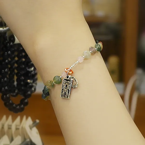 매화석 소원성취 합장주 - 원석염주 팔찌 불교용품 악세서리