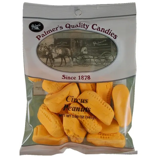 Palmers Candies Palmers Circus Peanuts 캔디 - (3팩과 8팩) - 옛날 패션된 부드러운 츄위 오렌지 마시멜, 상세 설명 참조0