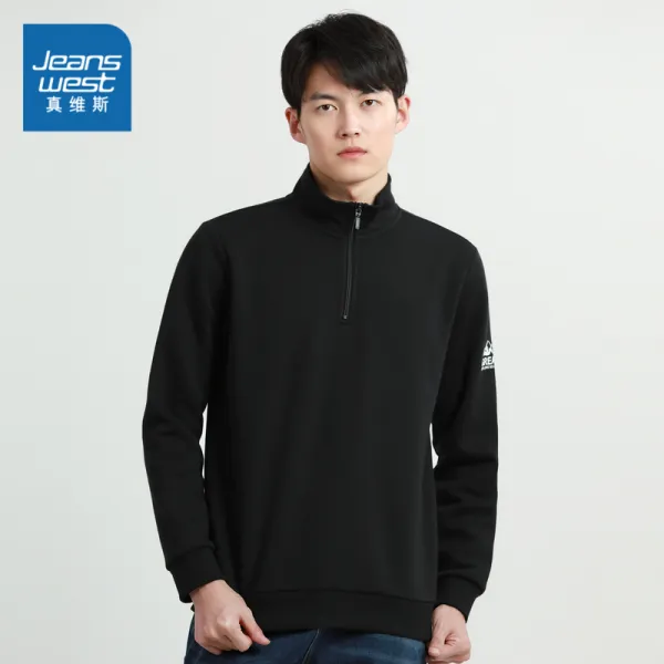 정말 Wies 남성의류 겨울 앞 미드 지퍼 반절 프린트 브라다 속사정을 파악하다 학생 청년 풀오버