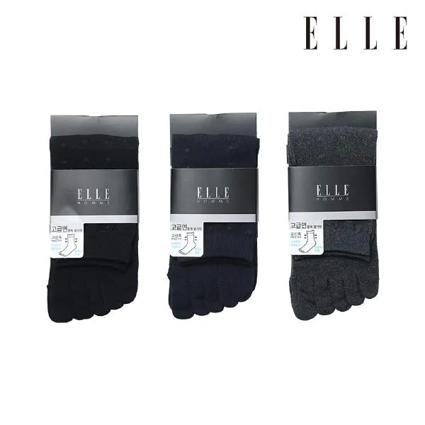 [현대백화점]ELLE양말 신사 도트 발가락양말 EH32566 3color