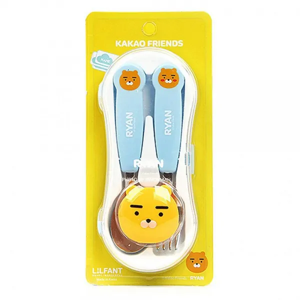 Jb마트 카카오프렌즈 입체페이스 케이스세트 라이언 유아스푼포크세트 해당상품