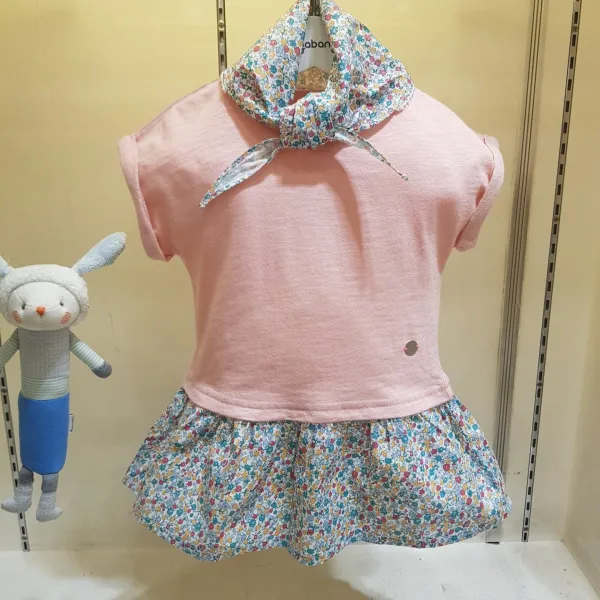 아가방 여름 파이널세일! 플라워 레이어 원피스! 편한 느낌 데일리로 입어도 좋은 아이! 원피스로 올해입구 ~ 내년에는 티셔츠로도 한번 더 입고~ 스카프까지 쪼로록 같이같이!
