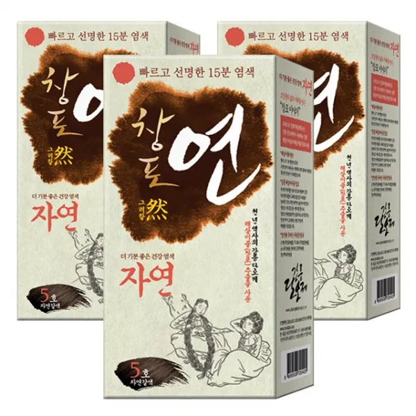JW중외제약 창포연 헤어칼라 크림, 3개, 5호