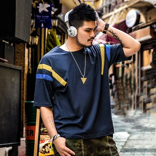 해외구매대행 빅사이즈 남성 베이직 네이비 반소매티 Xl 7xl 