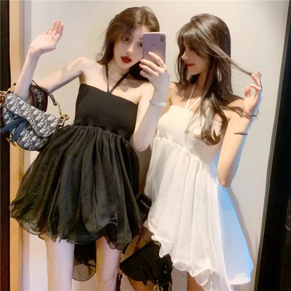 에이프릴래빗 예쁜옷 스커트 여성 슬림 클럽룩 섹시 밸런스 시스루 스커트 21se309