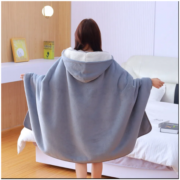 해피월드샵 가을 겨울 낮잠 후드 똑딱이 담요 휴대용 오피스 회사 다기능 극세사 무릎 덮개