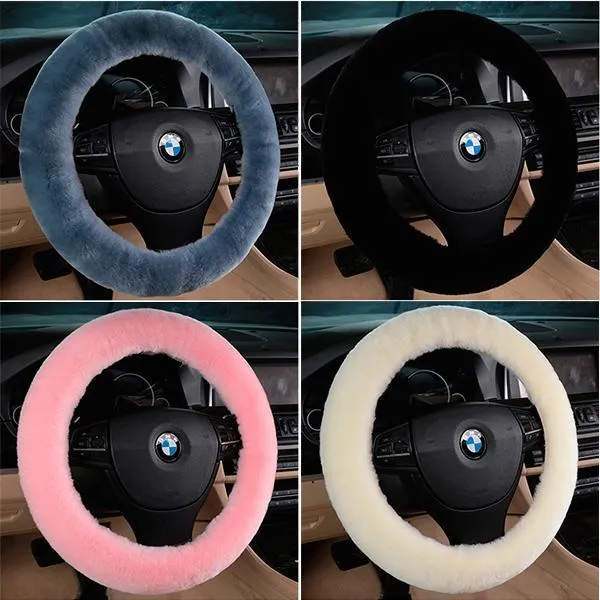 FJB318240[대히트]양모 천연양털 핸들커버/열선핸들커버/370mm 380mm 호주산 핸들커버/겨울핸들커버/따뜻한, 단일옵션