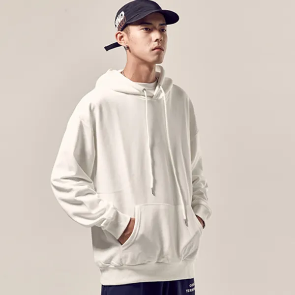 플랜글로벌 남자 여자 커플 오버핏 무지 후드티cth