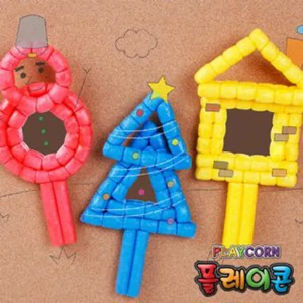[AIZ_7373533] (수수깡만들기)플레이콘 창의거울(3종) 2개 묶음 거울만들기재료 공작수업재료 만들기수업재료 공작교구 거울만들기세트