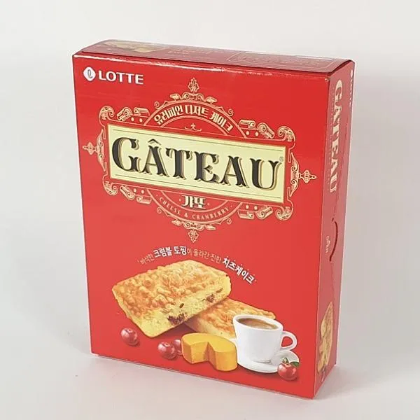 와와마트 롯데 갸또 치즈케이크 126g X 12 과자케이크, 1