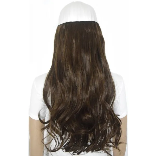 Topreety 물결 모양의 22 "5 개 클립은 가장 어두운 갈색 중간 황금 갈색 #을 혼합 첨부 머리 확장에 120gr 3/4 전체 헤드 클 단일상품 단일상품