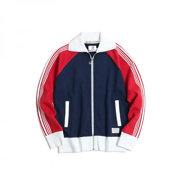 VINTAGEREPUBLIC 국면일 클래식 운동과 열 스포츠집업
