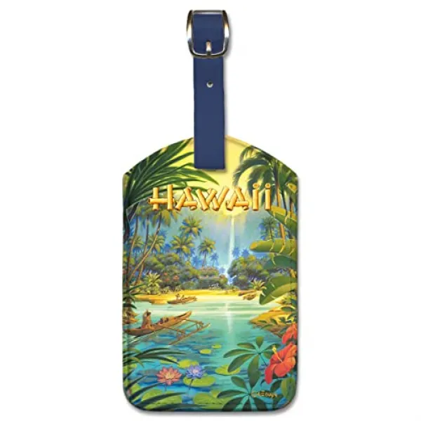 퍼시피카 섬 아트 레더 렛 짐을 수하물 꼬리표 에릭슨 의한 알로하 하와이