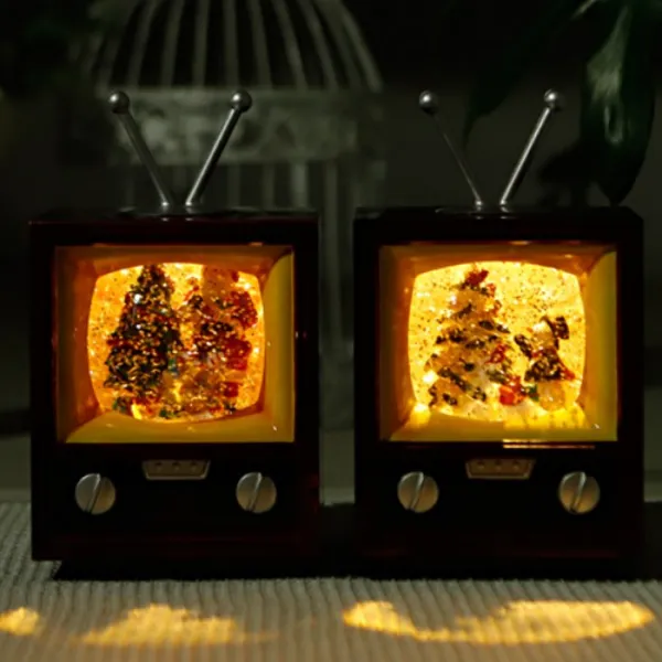 뭉게구름 LED 자동눈날림 크리스마스 티비 조명 오르골, 눈사람