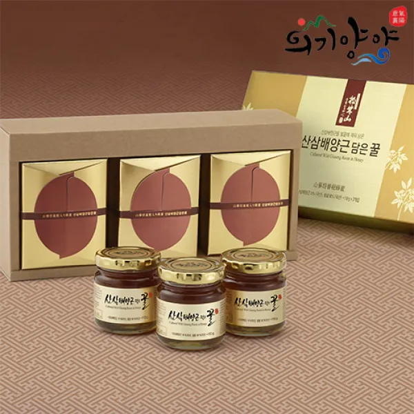 [의기양양] 자연이주는 달콤함 산삼배양근 담은 꿀 110gx3병, 단품, 단품