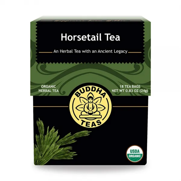 Buddha Teas 유기농 말꼬리 차 18 블리치 프리티백 유기농 카페인 프리 차 요 최적화하고 성장 뼈 발달 비타민 C 천연 자원 섬유, 선택, 상세설명참조