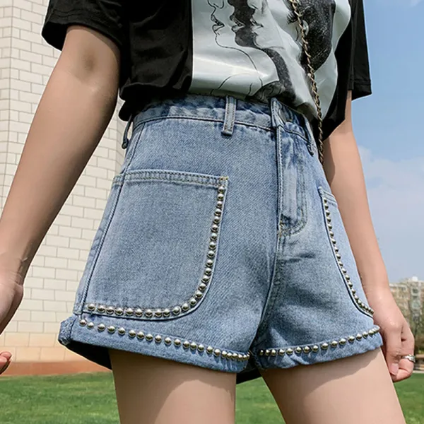 여성청바지 Tn 와이드 슬림 중공업자 배기 다리 트렌드 팬츠 징 비즈 핫