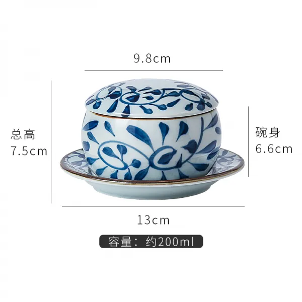 독창적 고다 잔 맛이 늘다 국을 칵테일이다 있음 뚜껑 찻종 유약을 칠함 계란 찜 종지 디저트 등나무 달걀종 등나무 달걀종 대략 2