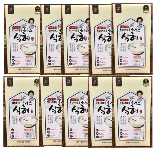 식혜 10개 322g 감주 분말 가루 만들기 하우스 키트 홈메이드 시원한 맛있는 잣 대추 견과류 만드는법 전기밥솥 식은밥 찹쌀 수정과, 단일상품