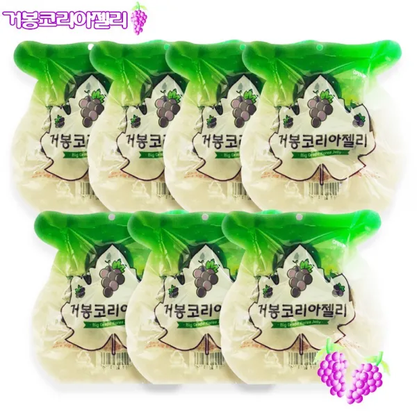 예이니식품 거봉 코리아 젤리 7개(90gx7개) 쿄호포도과일딸기망고 젤리 푸딩 사탕, 7개, 90g