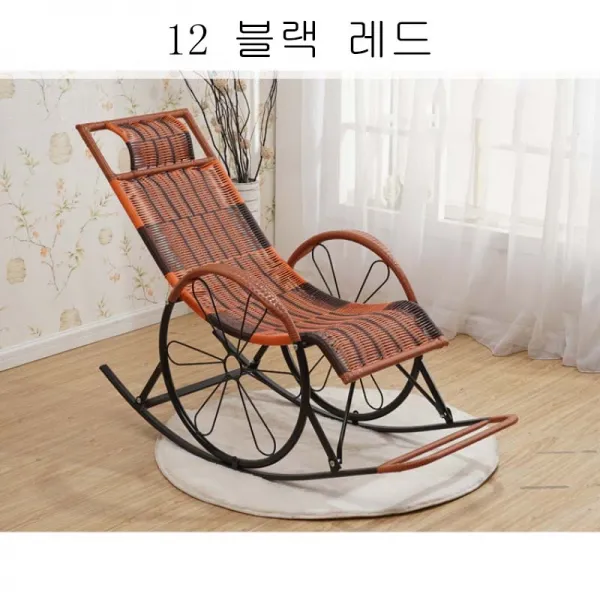 뉴타임즈14 노의자 베란다 눕는 의자 차 마실 의자 점심 휴식의자 어른 납량의자 ST21 A22, 12 블랙 레드