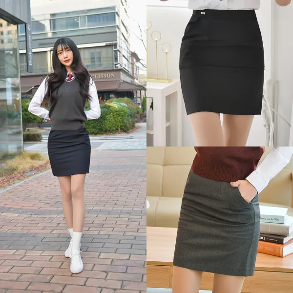 [교복몰] 허리조절 사계절 H라인 교복치마/7color/SS~2XL