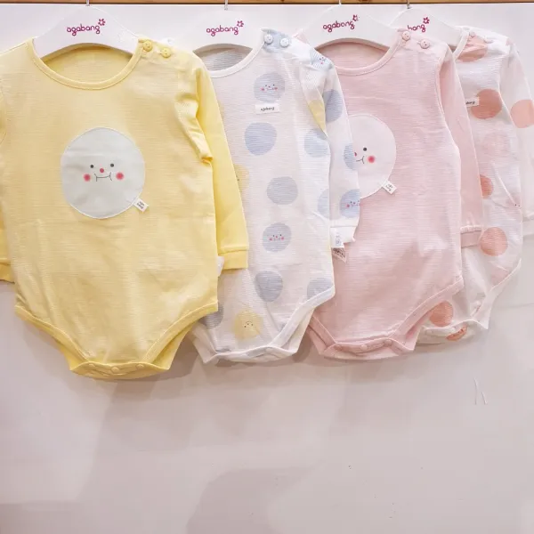 아가방 20년여름신상~! *스마일바디슈트2세트* 공용 무형광 얇은 긴팔 아기띠하는 땀많은 아가들 필수템~ 실내&외출엔 요게 딱~!! 서두르세요~! #한정상품#