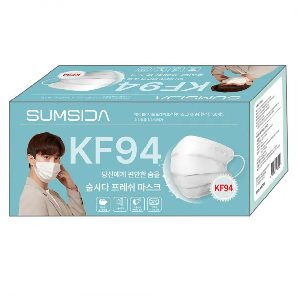 [50 매] KF94 숨쉬다 프레쉬 마스크 숨쉬기 정말 편한 덴탈형 KF94