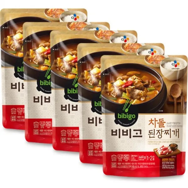 비비고 차돌된장찌개 460g, 460g, 5개