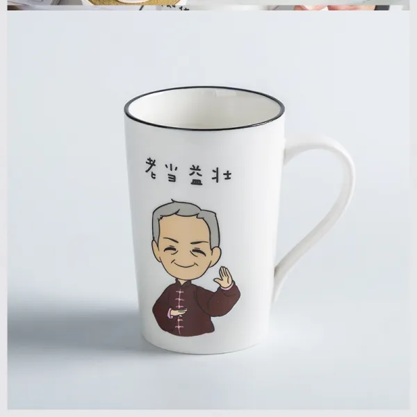 루루윗 홈 물컵홀더 룩 패밀리 큐트 아들 딸이 할아버지 할머니 엄마 캐릭터 머리 닮다, 캐릭터 컵 컵 노익장