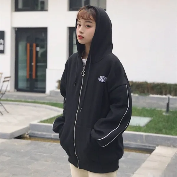 Tea Fishing여성 캐주얼 후드 점퍼 YK-287
