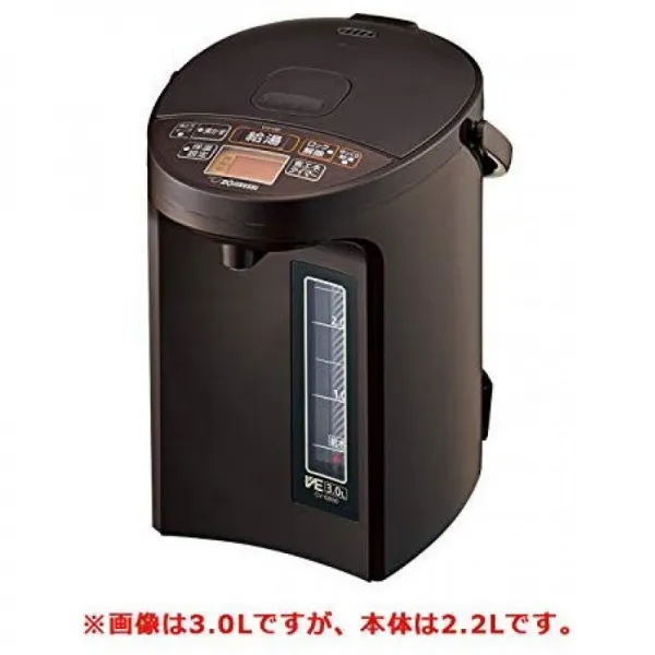 코끼리 별 마이크로 비등 새순 VE 전기 보온병 2.2L 브라운 ZOJIRUSHI 優湯生 (우등생) CV-GB22-TA, 단일상품