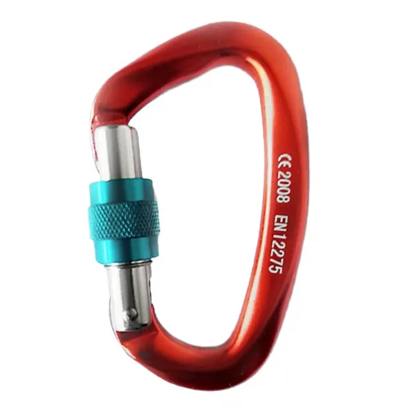 JC Carabiner 알루미늄 암석 등반 내림차순 버클 후크를 잠그는 25KN 나사