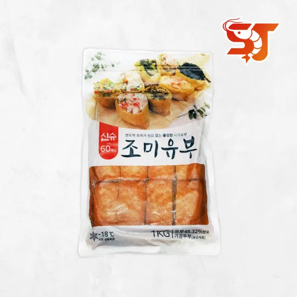 그램원 유부초밥 1kg 40매 60매 일본식 사각조미유부, [4940-0]신슈 60매냉동조미사각유부초밥