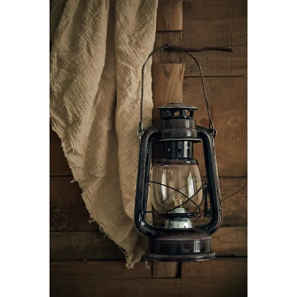 등잔불 호롱 빈티지 장식 엔틱 인테리어 등잔 램프 블랙（24.5cm）
