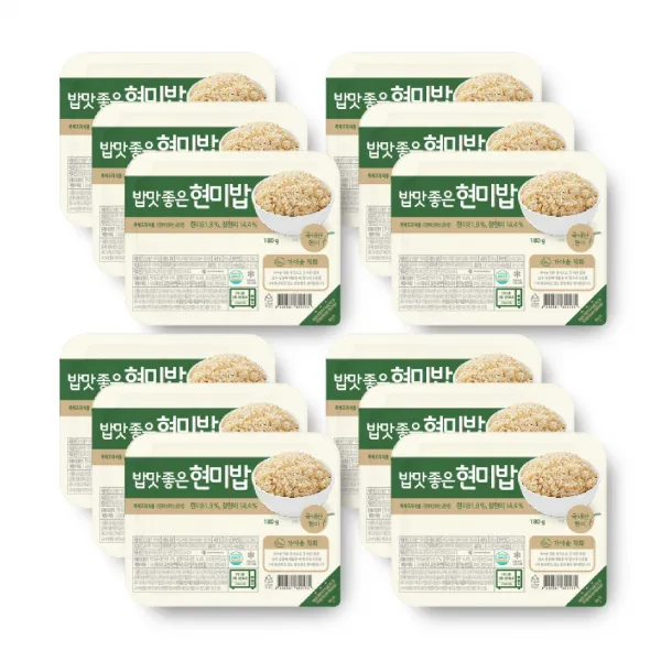 밥이야 밥맛좋은 현미밥 12개 180g