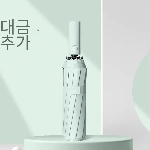 12 골 전자동 접기 양산 우산을 확대하다 맑은 우산 겸용 검은 고무우산 자외선 차단제 양산을 가리다. 남녀 우산