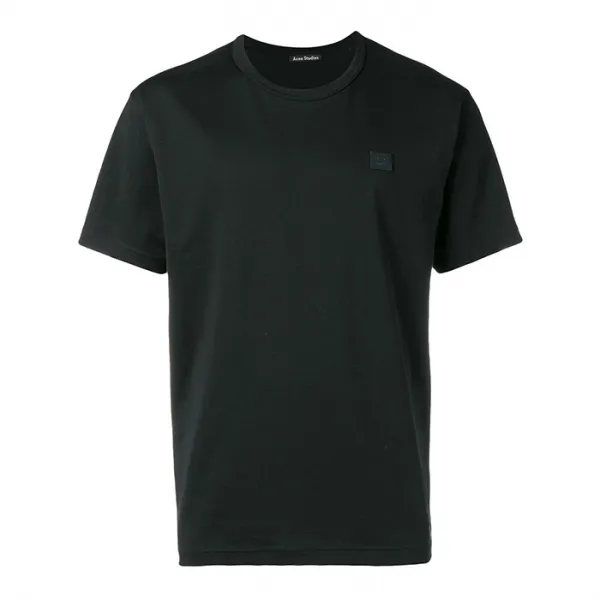  Pji 19fw 아크네 25e173black 페이스 패치 반팔 티셔츠