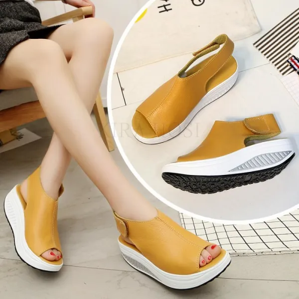 kirahosi MJ 3 봄 여름 여성 여자 웨지힐 샌들 스트랩 예쁜 슈즈 112 BFal8pe