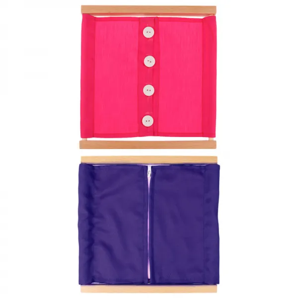 SJSHOP 몬테소리 자료 학습 일상 생활 의류 상자 나무 장난감 지퍼 / 버튼