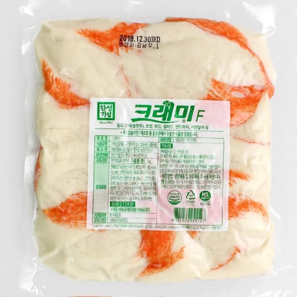  Aqb_8548025 크래미 F 1kgx5 샐러드용 게맛살 게살초밥 대게속살 게살 요리용게맛살 업소용게살 단일상품