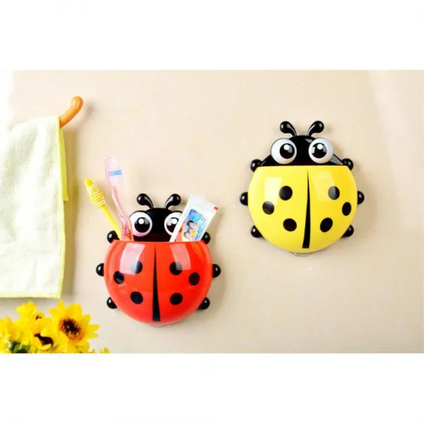 어린이집 귀여운 무당벌레 칫솔걸이 바닥에안닿는, 1개, 그린