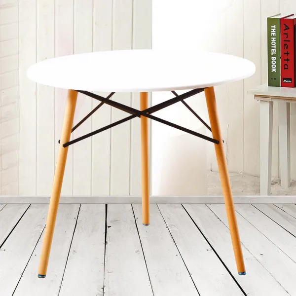 원형 테이블상담접대 책걸상조합 발코니 가정용 소형 심플 캐주얼 현대 북유럽 원탁 식탁 밀크티 숍Z, 80 백 독 상