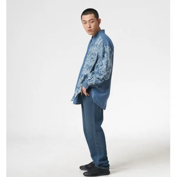 [GMH] YOULLMUSE UNISEX FRAME IN TIE-DYE DENIM SHIRTS[A]