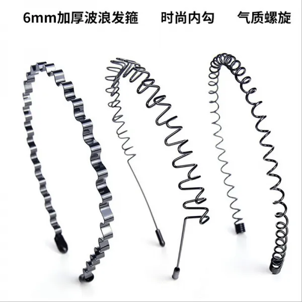 남성 머리띠 머리띠 케이스 스텔스 트렌디한 일한 뒷머리에 미끄럼 방지 웨이브 헤어 핀업, 단일상품