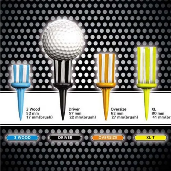 GOLF 방향성개선 필드용품 기능성 Brush 골프티 꽂이 XL Size (2개입) 정확한 샷, 옐로우