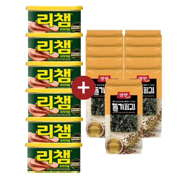 동원 리챔200g X6캔+들기름김(식탁김)X9봉, 1세트