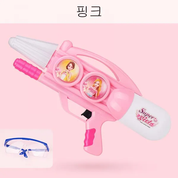 뉴타임즈 6 어린이 물대포 소녀 벅벅 몸무게 고압 백팩식 아이 물장구 장난감 XTe12 A28, 핑크