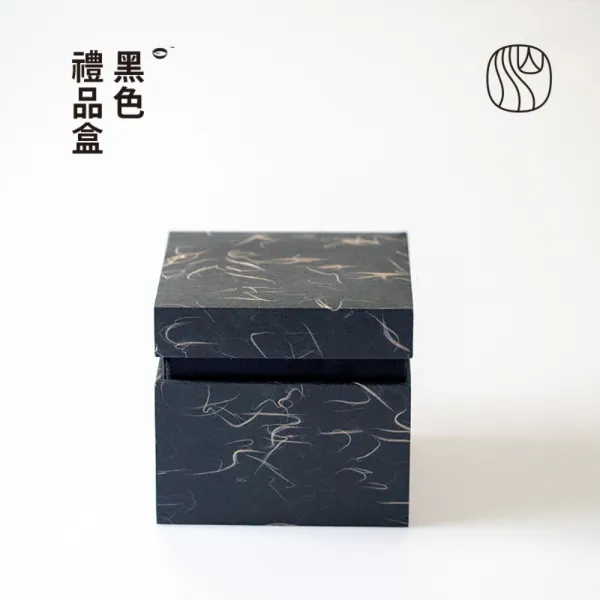 머그잔 연화당 대용량 세라믹 컵 다기주기, 수묵사각컵 라지+블랙색 선물 상자 약 400ml