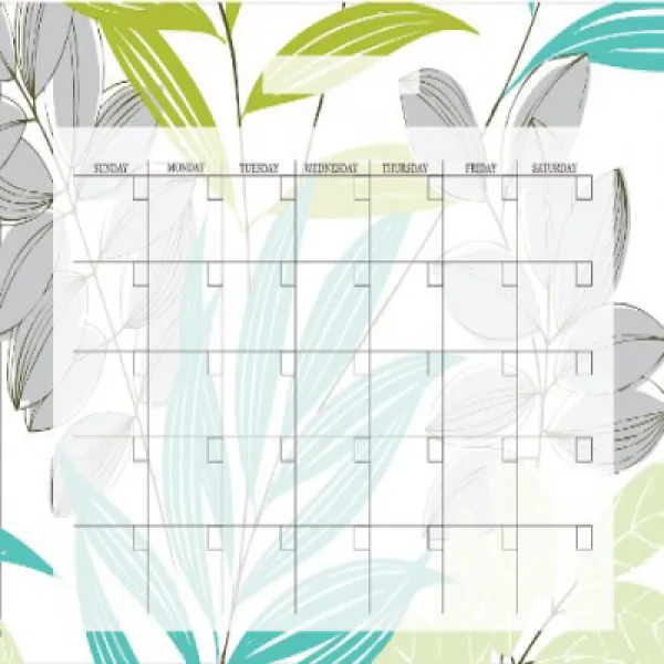 Habitat Monthly Dry Erase Calendar Decal 서식지 월별 건조 지우기 달력 데칼, 1